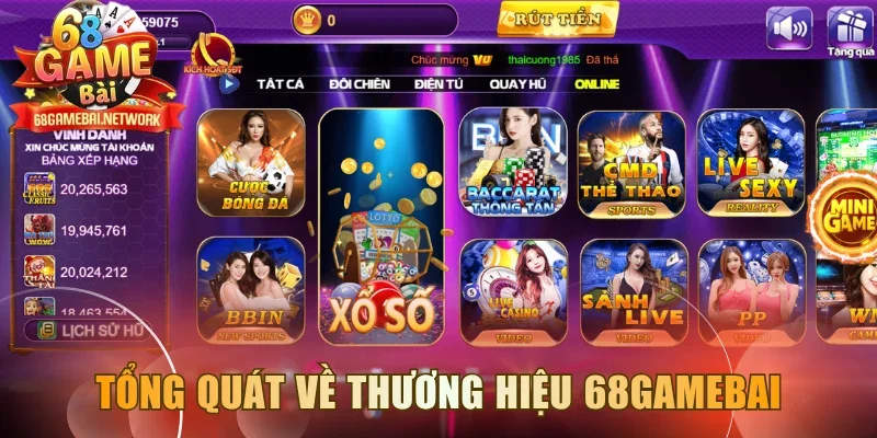 3 giây tổng quát về thương hiệu 68gamebai